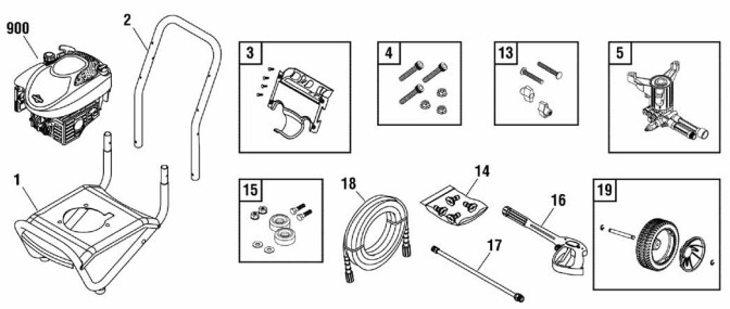 Briggs & Stratton pressure washer model 020400 replacement parts, pump breakdown, repair kits, owners manual and upgrade pump.